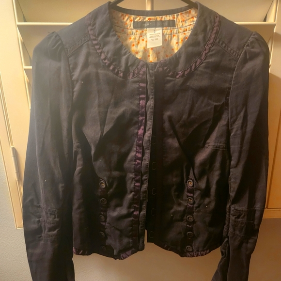 Marc Jacobs Black Jacket Size 2 - Picture 1 of 7